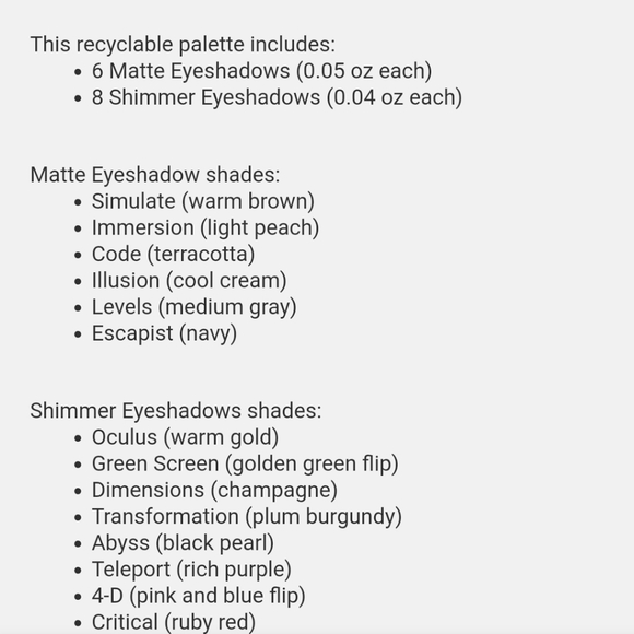 KVD VEGAN BEAUTY EDGE OF REALITY EYESHADOW PALLETTE. - Picture 8 of 8